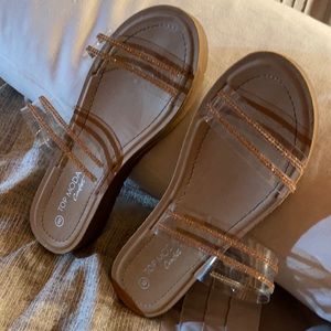 Brand new copper sparkle dress Sandals